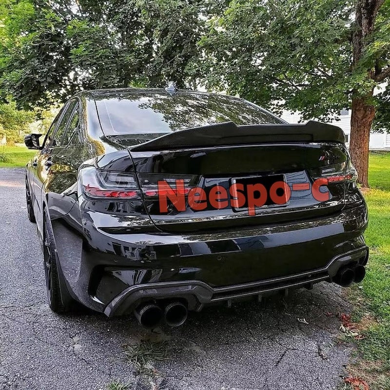 NeespoC Rear Spoiler Fit for BMW 3 Series G20 330i/ 330e/ 340i/ M340i/ M3 G80 2019-2025 Trunk Duckbill Wing, Carbon Fiber Style Coating PSM Type Decklid Lip Exterior Accessories - Image 5